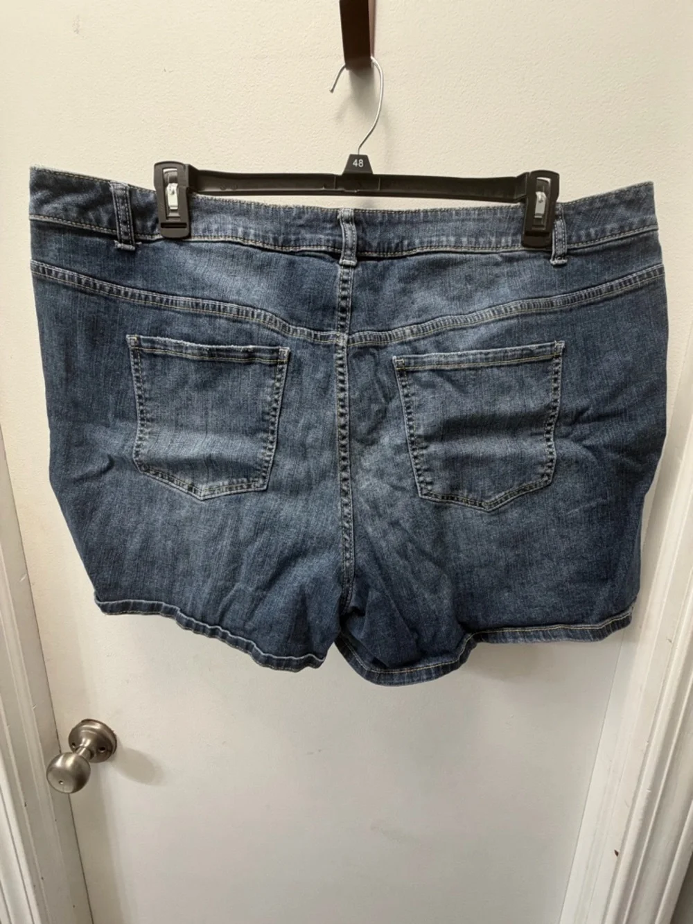 Lane Bryant Dark Blue Denim Jean Shorts - Picture 2 of 4